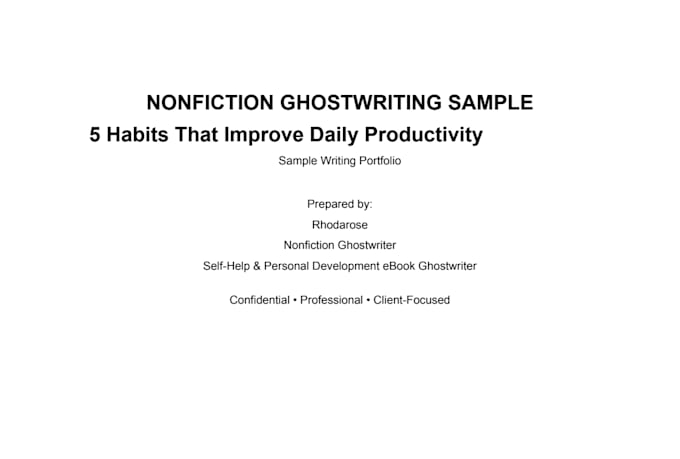 ghostwrite self help personal development and mindset ebooks